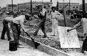 Ouvriers sur un chantier de la WPA (1939)