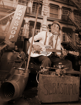 Sebastopol, homme-orchestre et bluesman