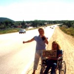 "De l'auto-stop en chaise roulante", pour lire le témoignage: http://myopathe.ch/?page_id=2051